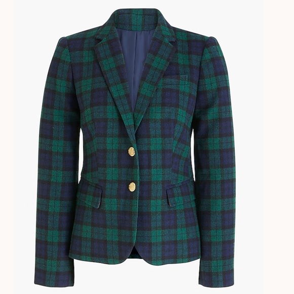 New J. Crew Patterned School Boy Blazer (Green) - Picture 1 of 1